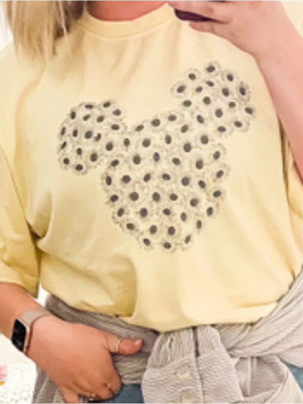 Like NEW Disney H&M Floral Yellow Tee